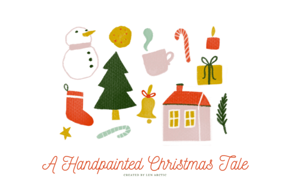 A Hand Painted Christmas Tale: Premium Illustrations