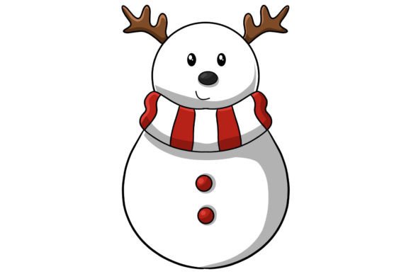 Christmas Character Snowman Illustration for Branding