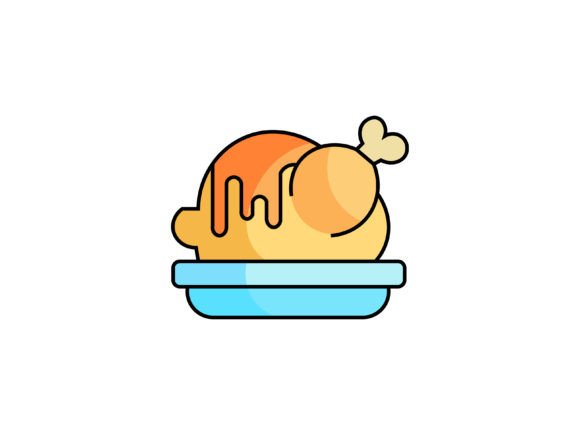Christmas Chicken Dinner: Festive Illustrations for Brands