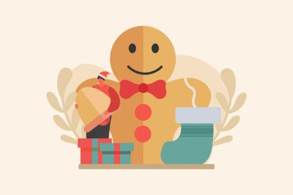 Christmas Day Celebration Flat Design: Illustrations Review
