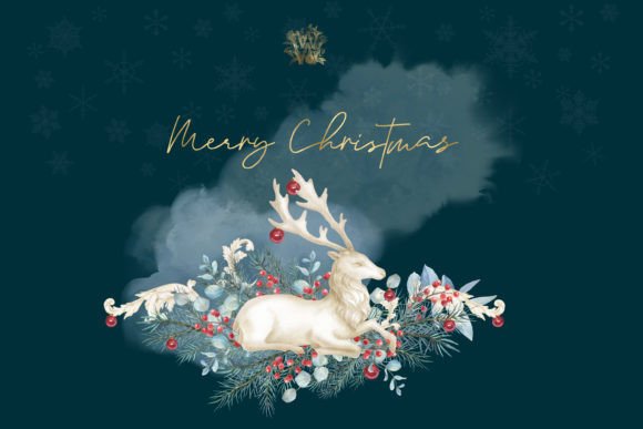 Christmas Deer Watercolor Clipart & Illustrations Review