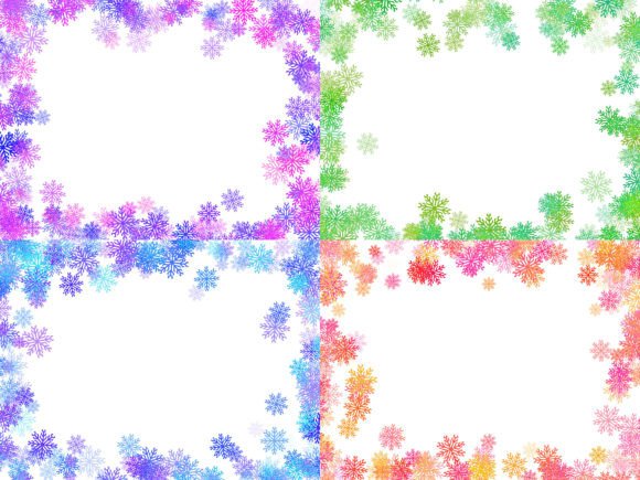 Christmas Frame Snowflake Background: Festive Illustrations
