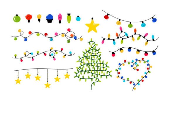Christmas Lights Bundle SVG: Festive Illustrations