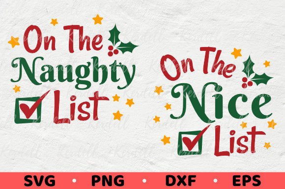 Christmas Naughty & Nice List Illustrations Review