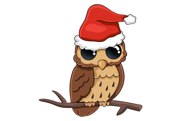 Christmas Owl Vector Illustrations for Blog Graphics