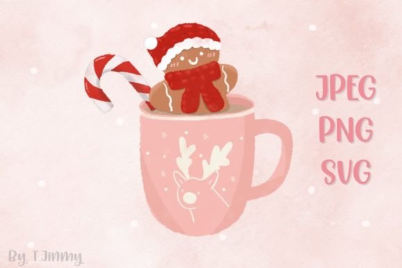 Christmas Pink Mug: Fresh Illustrations for Holiday Brands
