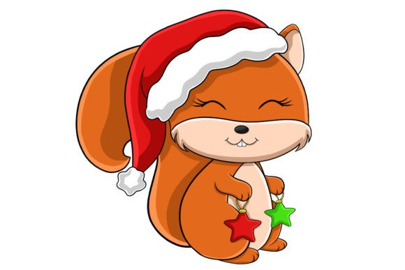 Christmas Squirrel Vector Illustration for Crafters