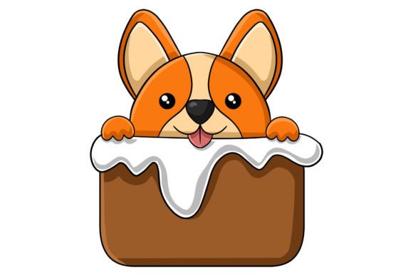 Cute Christmas Dog in the Chimney: Festive Illustrations