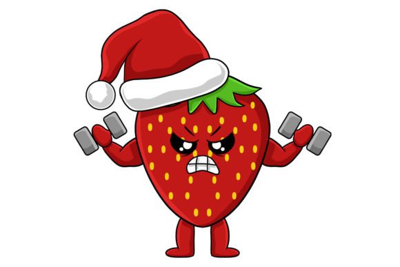 Cute Christmas Strawberry Character: Festive Illustrations Review
