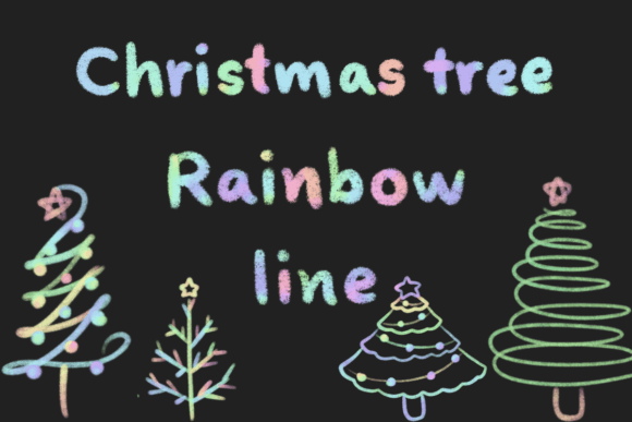 Rainbow Line Christmas Tree: Fresh Illustrations for Sellers