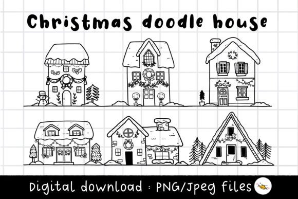 Review: Christmas Doodle House Clipart for Embroidery