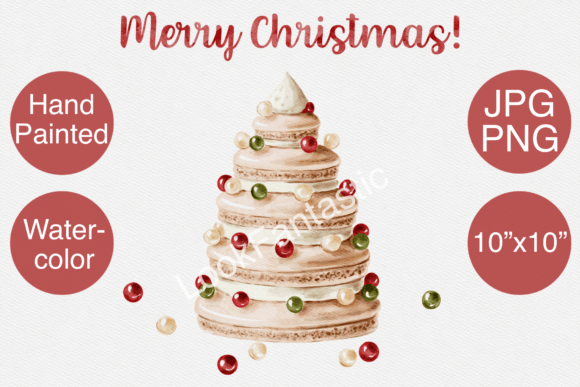 Watercolor Christmas Tree Xmas Clipart for Illustrations